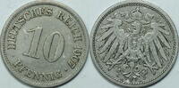 Kaiserreich 10 Pf 1907 A ss 1,00 EUR prix TTC + 8,99 EUR frais d'envoi