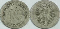 Kaiserreich 10 Pf 1876 A s 1,00 EUR prix TTC + 8,99 EUR frais d'envoi