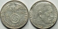 3. Reich 2 RM 1937 G ss - vz 11,90 EUR prix TTC + 14,49 EUR frais d'envoi