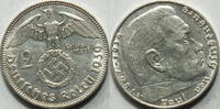 3. Reich 2 RM 1939 J ss-vz 11,90 EUR prix TTC + 14,49 EUR frais d'envoi