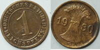 Weimar 1 Pf 1930 G ss 1,00 EUR prix TTC + 8,99 EUR frais d'envoi