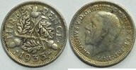 Großbritannien 3 Pence 1933 ss 4,50 EUR prix TTC + 8,99 EUR frais d'envoi