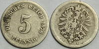 Kaiserreich 5 Pf 1876 A s 1,00 EUR prix TTC + 8,99 EUR frais d'envoi