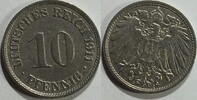 Kaiserreich 10 Pf 1911 J ss 1,00 EUR prix TTC + 8,99 EUR frais d'envoi