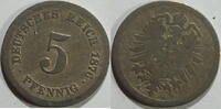Kaiserreich 5 Pf 1876 J s 1,00 EUR prix TTC + 8,99 EUR frais d'envoi