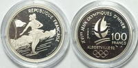 Frankreich 100 Francs Olympische Albertville 1992 Paarlauf -