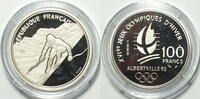 Frankreich 100 Francs Olympische Albertville 1992 Abfahrtslauf -
