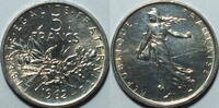Frankreich 5 Francs 1962 vz 13,95 EUR  + 14,49 EUR frais d'envoi