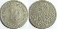 Kaiserreich Deutsches Reich 10 Pfennig 1890 A ss 1,00 EUR prix TTC + 8,99 EUR frais d'envoi