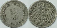 Kaiserreich 5 Pfennig 1908 A ss 1,00 EUR prix TTC + 8,99 EUR frais d'envoi