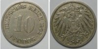 Kaiserreich Deutsches Reich 10 Pfennig 1902 A ss 1,00 EUR prix TTC + 8,99 EUR frais d'envoi