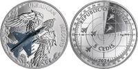 Ukrainian Falcons 1 oz Proof Silver Coin 5 Cedis Republic of Ghana 2024 FB