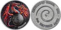 Ghana 10 cedis Dragon Chronicles of Fire 2 oz Antique finish Silver Coin 10 Cedis Republic of Ghana 2024 -