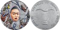 Ghana 10 cedis Frida 2 oz Antique finish Silver Coin 10 Cedis Republic of Ghana 2024 -