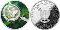 Parnassius Apollo Butterflies Proof Silver Coin 500 Francs CFA Cameroon 2024 FB