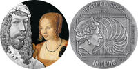 Ghana 10 Cedis Albrecht Dürer World's Greatest Artists 2 oz Antique finish Silver Coin 10 Cedis Republic of Ghana 2021 -