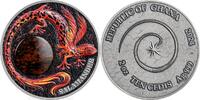 Ghana 10 Cedis Salamander Chronicles of Fire 2 oz Antique finish Silver Coin 10 Cedis Republic of Ghana 2024 -