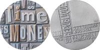 Cameroon 2000 Francs Time is Money 2 oz Antique finish Silver Coin 2000 Francs CFA -