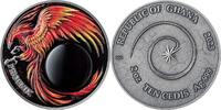 Ghana 10 Cedis Phoenix Chronicles of Fire 2 oz Antique finish Silver Coin 10 Cedis Republic of Ghana 2023 -