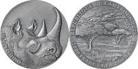 Cameroon 2000 Francs Black Rhino Expressions of Wildlife 2 oz Antique finish Silver Coin 2000 Francs CFA -