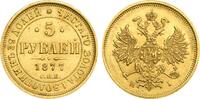Russia 5 Roubles 1877 CПБ-HI Alexander II AU/UNC 2100,00 EUR envoi gratuit