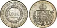 Brazil 2000 Reis 1865 Pedro II AU/UNC 200,00 EUR  + 20,00 EUR frais d'envoi