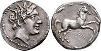 Ancient Greek. AR half shekel. ca. 213-211 BC. Sicily. Acragas. Punic occupation by Hannibal. Extrem