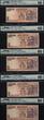 Welt Banknoten 10 RUPEES TT 2013-16 INDIA  SEQUENTIAL SACRED S/N 786001 THRU 786010 TEN PMG 66