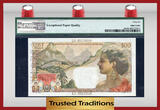 Welt Banknoten 100 FRANCS 1960 TT PK 49s REUNION  SPECIMEN PMG 66 EPQ POP ONE FINEST KNOWN! FDC!