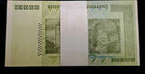Welt Banknoten  TT PK 88 2008 ZIMBABWE 10 TRILLION DOLLARS 75 NOTES PACK AU TO UNCIRCULATED ALMOST UNCIRCULATED TO FDC- COMBINATION .. MOSTLY UNCIRCULATED NOTES
