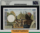 Welt Banknoten 5000 FRANCS TT PK 704Km ND WEST AFRICAN STATES / SENEGAL  LCG 66 PPQ GEM NEW SCARCELY GRADED ONLY TWO CERTIFIED HIGHER!