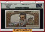 Welt Banknoten 61 FRANCE 1959-61 TT PK 143a 1959- BANQUE 50 NOUVEAUX FRANCS PMG 65 PPQ GEM TIED AS BEST! WE COME BEARING GOOD & EXCITING NEWS! LEGACY CURRENCY GRADING IS NOW PART OF THE TIGHT KNIT GRADING SERVICE FAMILY ON EBAY! WE A