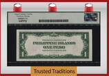 Welt Banknoten 1 PESO 1924 TT PK 68a PHILIPPINES TREASURY CERTIFICATE  LCG 64 PPQ NONE FINER THIS IS POPULATION THREE AT 64 PPQ LEVEL WITH NONE GRADED FINER. TIED AS BEST!