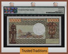 Welt Banknoten 10000 FRANCS TT PK 18b 1978-81 CAMEROUN  PRESIDENT AHIDJO PMG 67 EPQ SUPERB GEM SUPERB FDC ONLY FOUR FINER