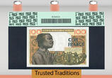 Welt Banknoten 100 FRANCS 1959 TT PK 2b WEST AFRICAN STATES  PCGS 68 PPQ SUPERB GEM NEW!