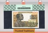 Welt Banknoten 100 FRANCS 1959 TT PK 2b ND WEST AFRICAN STATES  PCGS 68 PPQ POP 1 FINEST KNOWN SUPERB GEM NEW!