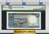 Welt Banknoten 1966 TT PK 3e TANZANIA 20/ SHILLINGS PMG 66 EPQ GEM FINEST KNOWN FDC