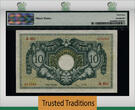 Welt Banknoten 1950 TT PK 13a ITALIAN SOMALILAND 10 SOMALI PMG 64 CHOICE UNCIRCULATED FDC- ONLY 3 GRADED FINER BY PMG