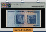 Welt Banknoten 2008 TT PK 91* ZIMBABWE 100 TRILLION DOLLARS REPLACEMENT STAR PMG 67 EPQ SUPERB SIMPLY BEAUTIFUL WITH QUALITY DESIRED BY THE MOST RIGOROUS COLLECTOR. NEAR PERFECTION REPLACEMENT STAR NOTE!