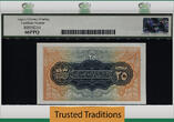 Welt Banknoten 25 PIASTRES TT PK 10d 1946-50 EGYPT NATIONAL BANK  FULLY ORIGINAL LCG 66 PPQ GEM BOLD SMALL SIZE BANKNOTE FULLY GEM!