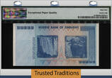 Welt Banknoten 2008 TT PK 91* ZIMBABWE 100 TRILLION DOLLARS REPLACEMENT STAR 5 IN PMG 69 RARE ! SIMPLY BEAUTIFUL WITH QUALITY DESIRED BY THE MOST RIGOROUS COLLECTOR. NEAR PERFECTION REPLACEMENT STAR NOTE!NONE GRADED HIGHER