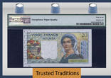 Welt Banknoten 20 FRANCS TT PK 50s 1951-63 NEW CALEDONIA  PMG 67 EPQ SUPERB GEM UNCIRCULATED! SUPERB FDC!
