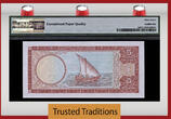 Welt Banknoten 5 SHILLINGS 1966 TT PK 5a SOMALIA 5 SCELLINI =  PMG 67 EPQ SUPERB FINEST KNOWN! SUPERB FDC FINEST KNOWN!
