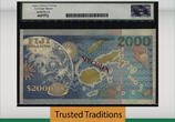 Welt Banknoten 2000 DOLLARS TT PK 103s 2000 FIJI  AMAZING OVERSIZE SPECIMEN LCG 66 PPQ GEM NEW! BRUTAL EYE APPEL! ONLY TWO EXAMPLE GRADED FINER BY PMG!