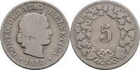Schweiz 5 Rappen 1880 TB+