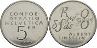 Schweiz Gedenkmünze "Albert Einstein" ( Formel) Franken 1979 VZ /  Kupfernickel (Cu 75/Ni 25)