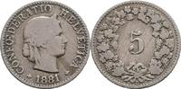 5 Rappen 1881 Schweiz  SS