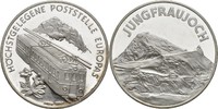 Schweiz Gedenkmünze Jungfraujoch "Höchstgelegene Poststelle Europas"   VZ