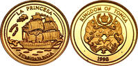 United Kingdom Modern gold coins 1998 Ten Pa'anga La Princesa Kingdom of... 155,72 EUR  + 14,00 EUR frais d'envoi