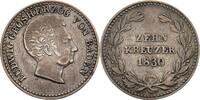 BADEN-DURLACH 10 Kreuzer 1830 Ludwig, 1818-1830. 10 Kreuzer 1830. Etwas ... 20,00 EUR  + 9,90 EUR frais d'envoi